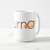 Saturn Text Logo Mok (Voorkant rechts)