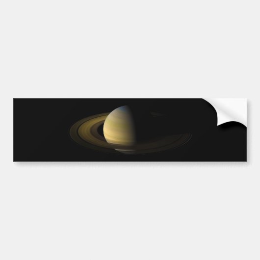 Saturn the Zesde Planet van de Zon Bumpersticker (Voorkant)