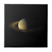 Saturn the Zesde Planet van de Zon Tegeltje (Voorkant)