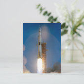 Saturn V Apollo 11 Lancering Briefkaart (Staand voorkant)