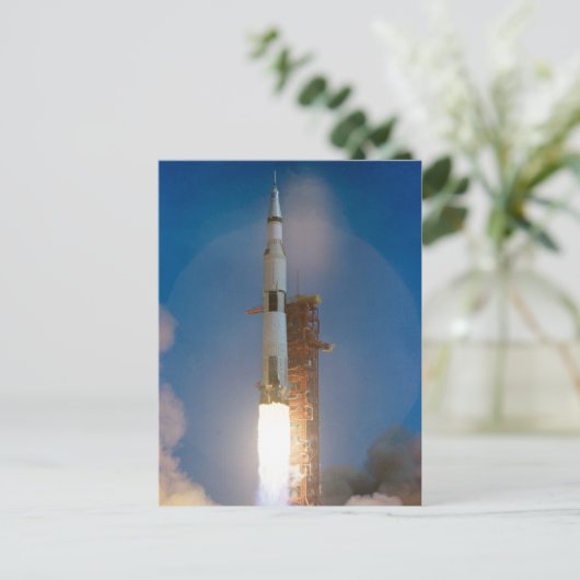  Saturn V Apollo 11 Lancering Briefkaart (Staand voorkant)