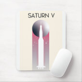 Saturn V Apollo Space Art Muismat (Met muis)