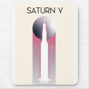 Saturn V Apollo Space Art Muismat