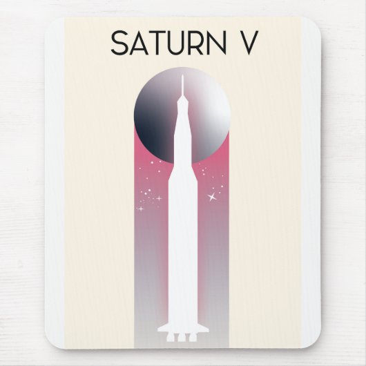 Saturn V Apollo Space Art Muismat (Voorkant)