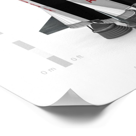 Saturn V de motorraket Poster (Hoek)