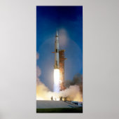 Saturn V Launch Moon Mission Poster (Voorkant)
