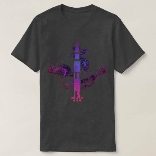 Saturn V Maan Raket 1 T-shirt (Design voorkant)