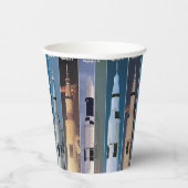 Saturn V Moon Rocket lanceert papierbekertjes Papieren Bekers (Rechts)