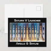 Saturn V Moon Rocket Launches Briefkaart (Voorkant / Achterkant)