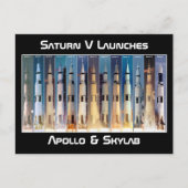 Saturn V Moon Rocket Launches Briefkaart (Voorkant)