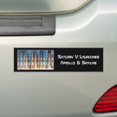 Saturn V Moon Rocket Launches Bumpersticker (Op auto)