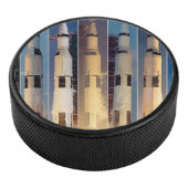 Saturn V Moon Rocket Launches Hockey Puck (3/4)
