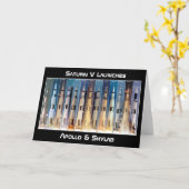 Saturn V Moon Rocket Launches Kaart (Gele Bloem)