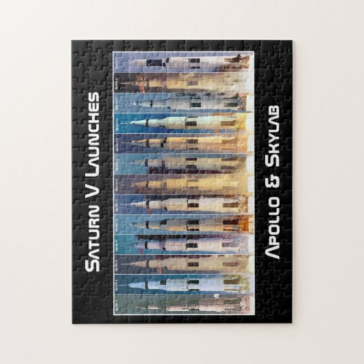 Saturn V Moon Rocket Launches Legpuzzel (Verticaal)