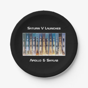 Saturn V Moon Rocket Launches Papieren Bordje