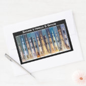 Saturn V Moon Rocket Launches Rechthoekige Sticker (Envelop)