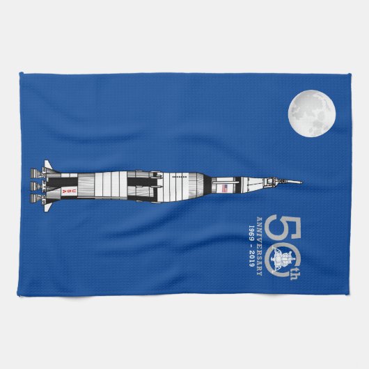 Saturn V-raket, Apollo 11 Moon Landing en Moon: Theedoek (Horizontaal)