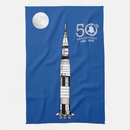Saturn V-raket, Apollo 11 Moon Landing en Moon: Theedoek (Verticaal)