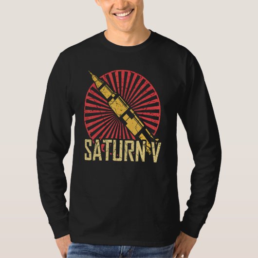 Saturn V Rocket Launch Vehicle Space American Spac T-shirt (Voorkant)