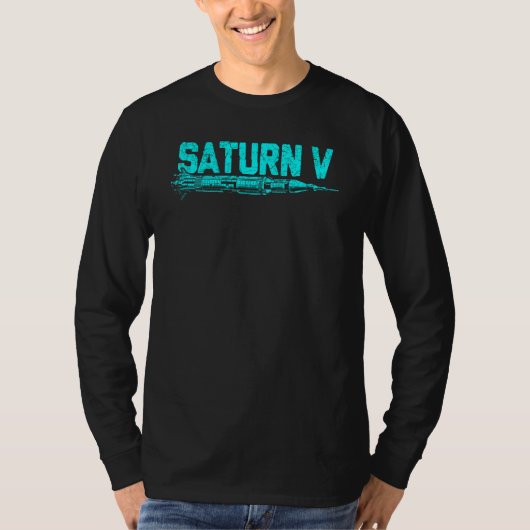 Saturn V Rocket Launch Vehicle Space American Spac T-shirt (Voorkant)