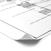 Saturn V Rocket Schematic 8 x10 inch Poster (Hoek)