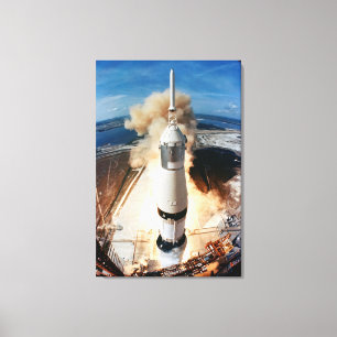 Saturn V Rocket start 1969 Apollo Spacecraft Canvas Afdruk