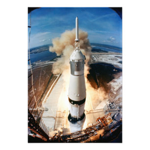 Saturn V Rocket start 1969 Apollo Spacecraft Foto Afdruk