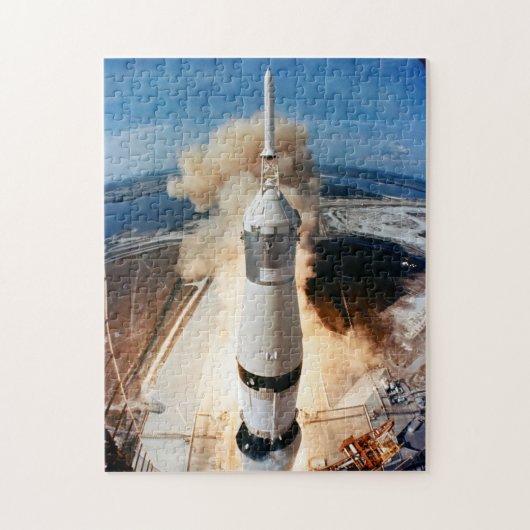 Saturn V Rocket start 1969 Apollo Spacecraft Legpuzzel (Verticaal)