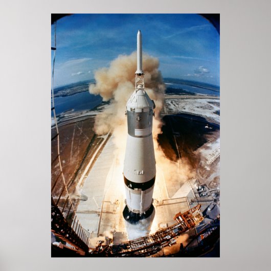 Saturn V Rocket start 1969 Apollo Spacecraft Poster (Voorkant)