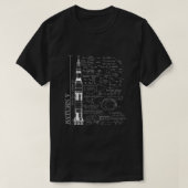 Saturn V Saturn 5 de Vergelijkingen van de Wetensc T-shirt (Design voorkant)