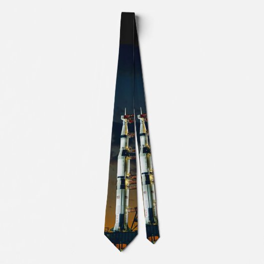 Saturn V Space Rocket Launch NASA foto Stropdas (Voorkant)