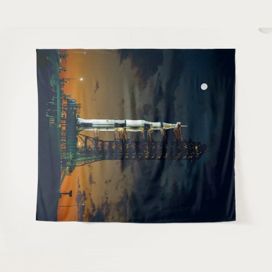 Saturn V Space Rocket Launch NASA foto Wandkleed (Voorkant (horizontaal))
