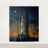 Saturn V Space Rocket Launch NASA foto Wandkleed (Voorkant)