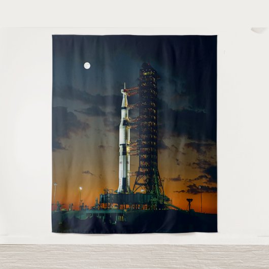 Saturn V Space Rocket Launch NASA foto Wandkleed (Voorkant)