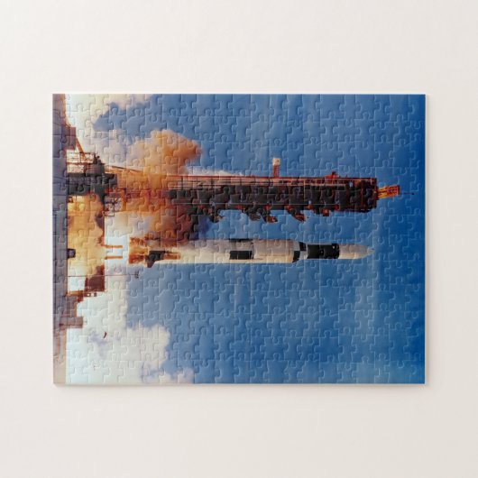 Saturn v start het Skylab Space Station Legpuzzel (Horizontaal)