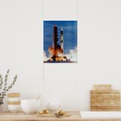 Saturn v start het Skylab Space Station Poster (Keuken)