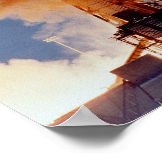 Saturn v start het Skylab Space Station Poster (Hoek)