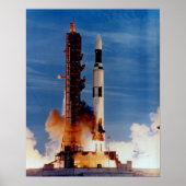 Saturn v start het Skylab Space Station Poster (Voorkant)