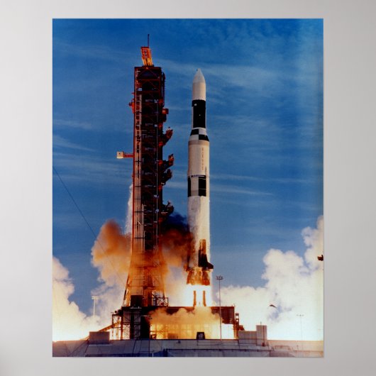 Saturn v start het Skylab Space Station Poster (Voorkant)