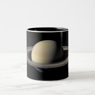 Saturn van Cassini Tweekleurige Koffiemok