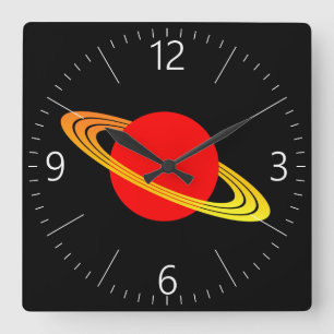 Saturn Vierkante Klok