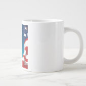 Saturn vijf Space Rocket Illustration Grote Koffiekop (Rechts)