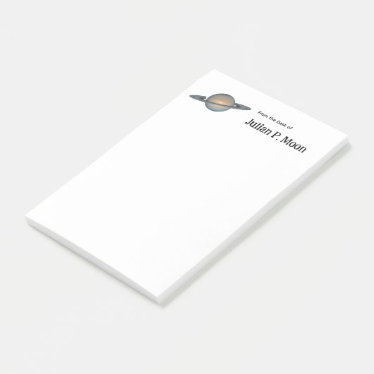 Saturn with Rings Outer Space Personalized Post-it® Notes (Schuin)