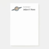 Saturn with Rings Outer Space Personalized Post-it® Notes (Voorkant)