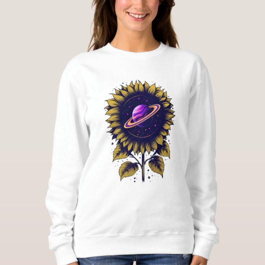 Saturn Zonnebloem 2 Sweatshirt (Voorkant)