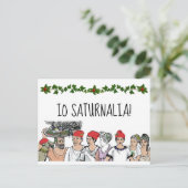 Saturnalia Holiday Briefkaart (Staand voorkant)