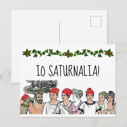 Saturnalia Holiday Briefkaart (Voorkant / Achterkant)