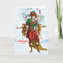 Saturnalia Reveler Greeting Card Kaart