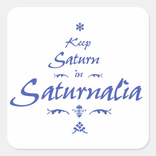 Saturnalia Vierkante Sticker (Voorkant)