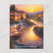 Saturnia Hot Springs Toscane Italië Schilderij Briefkaart (Voorkant)